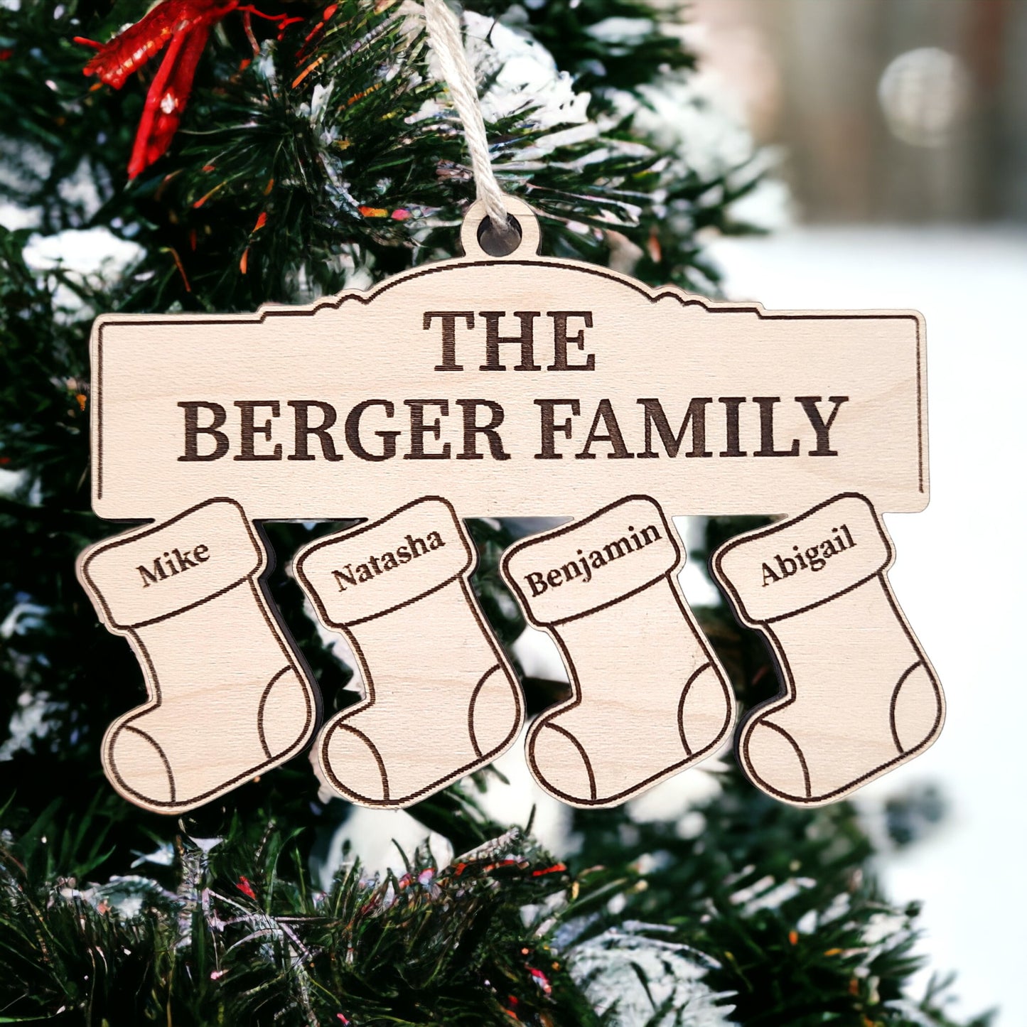 Personalized Family Stocking Ornament