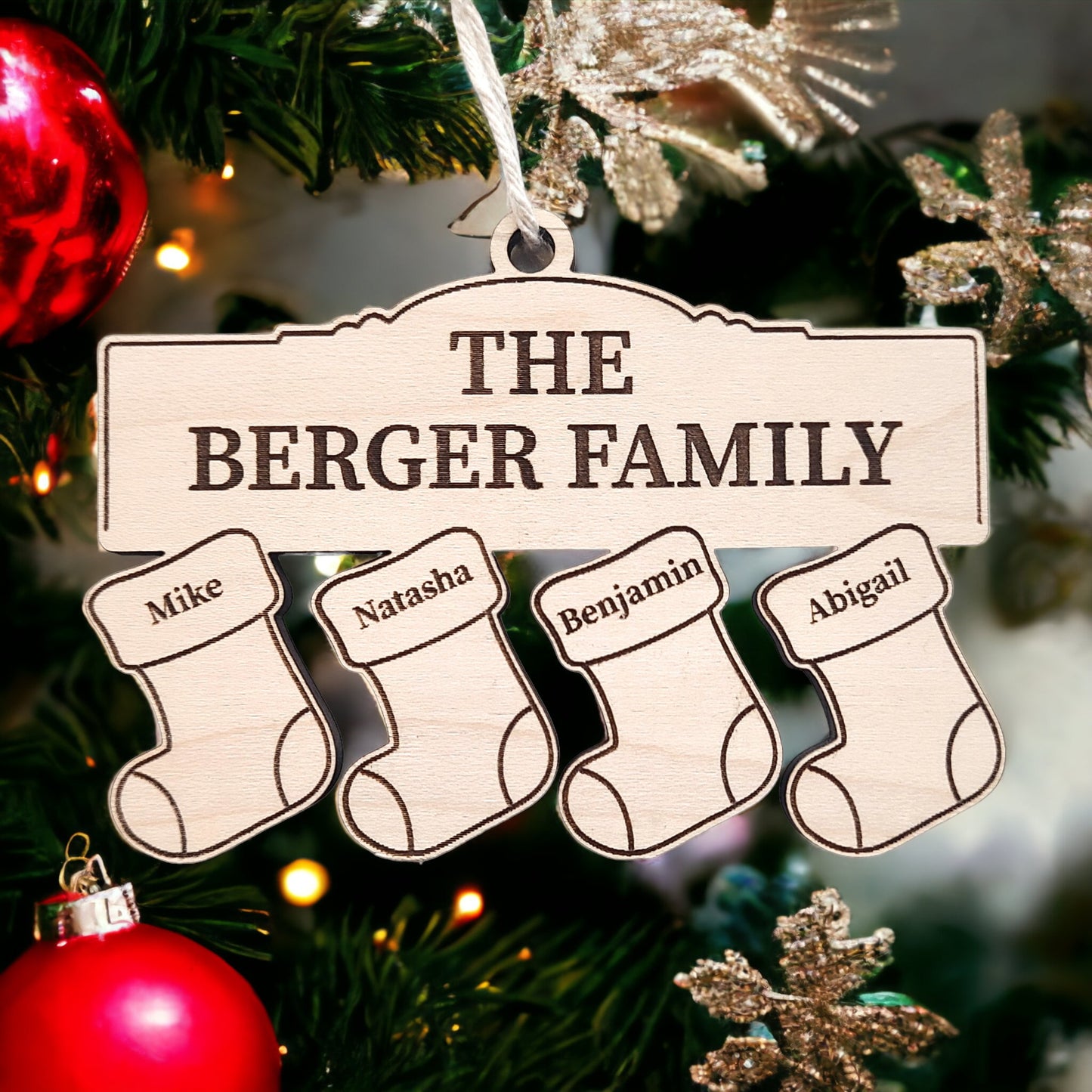 Personalized Family Stocking Ornament