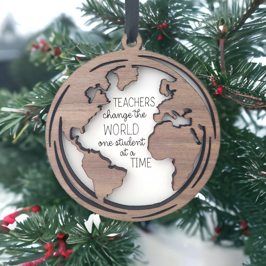 Teachers Change The World Ornament