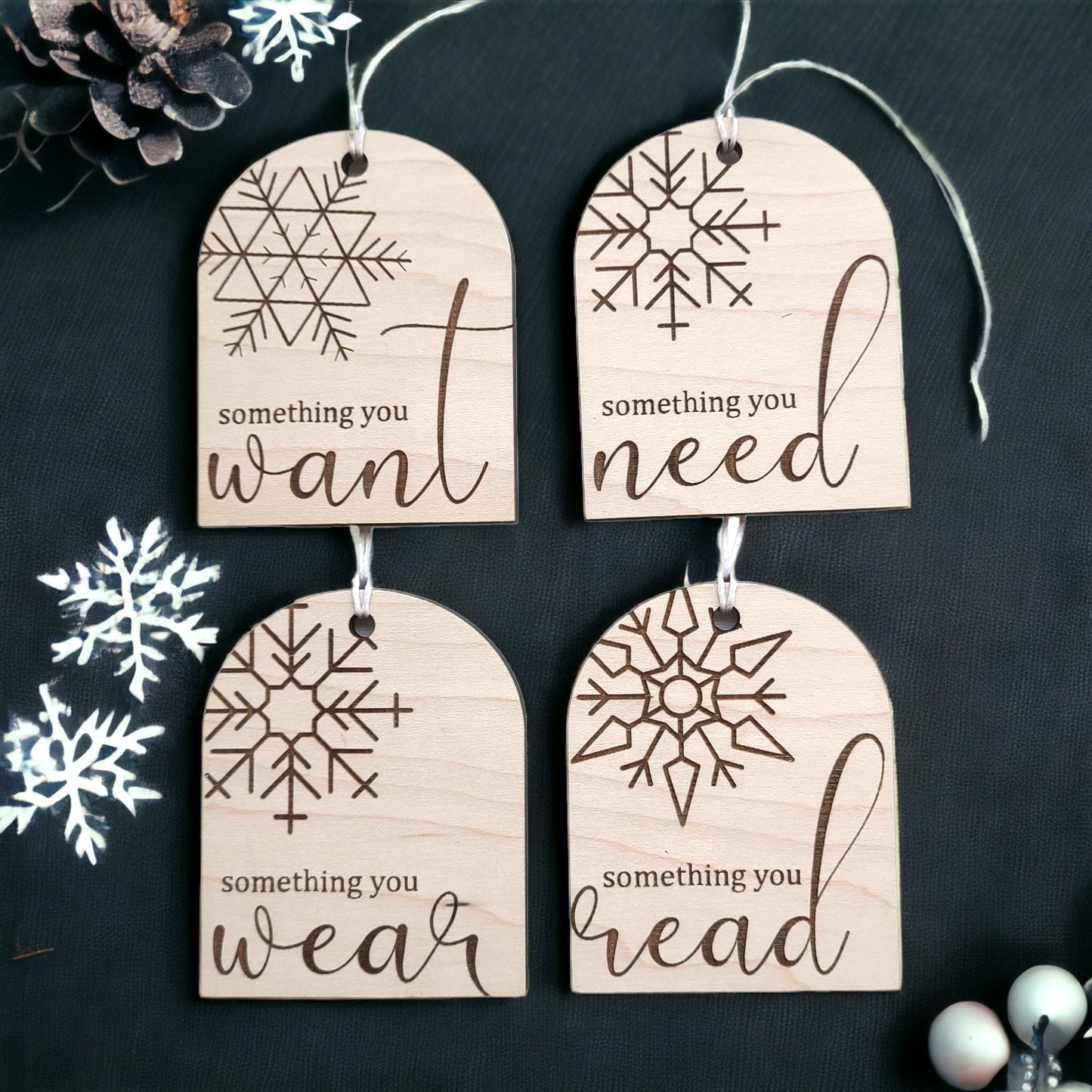 Mindful Gift Tag Set - Snowflake Design