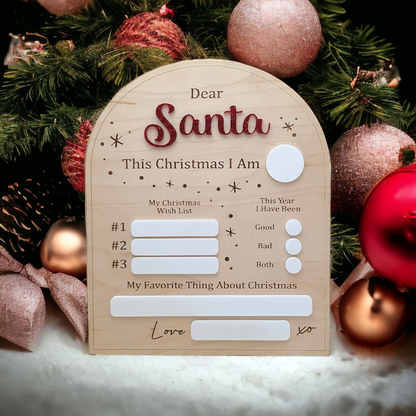 Letter to Santa Milestone Board