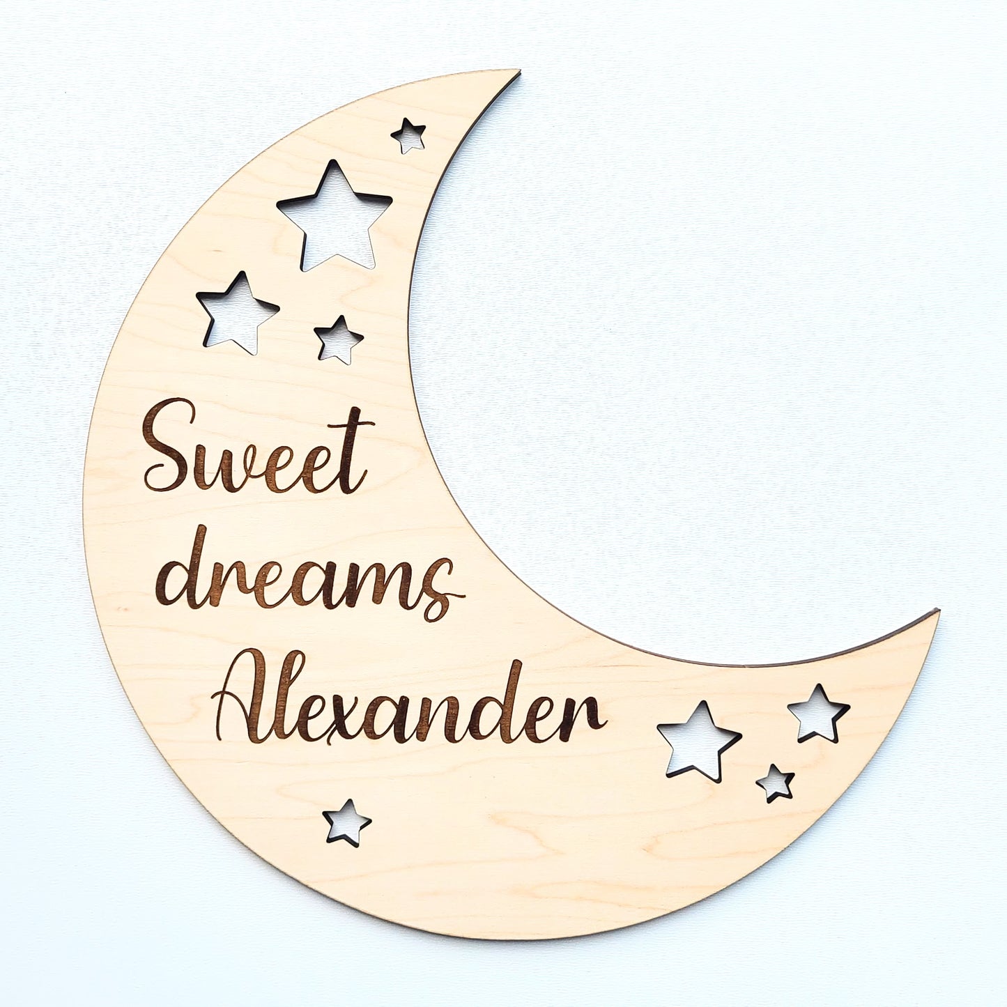 Personalized Moon and Stars Sign