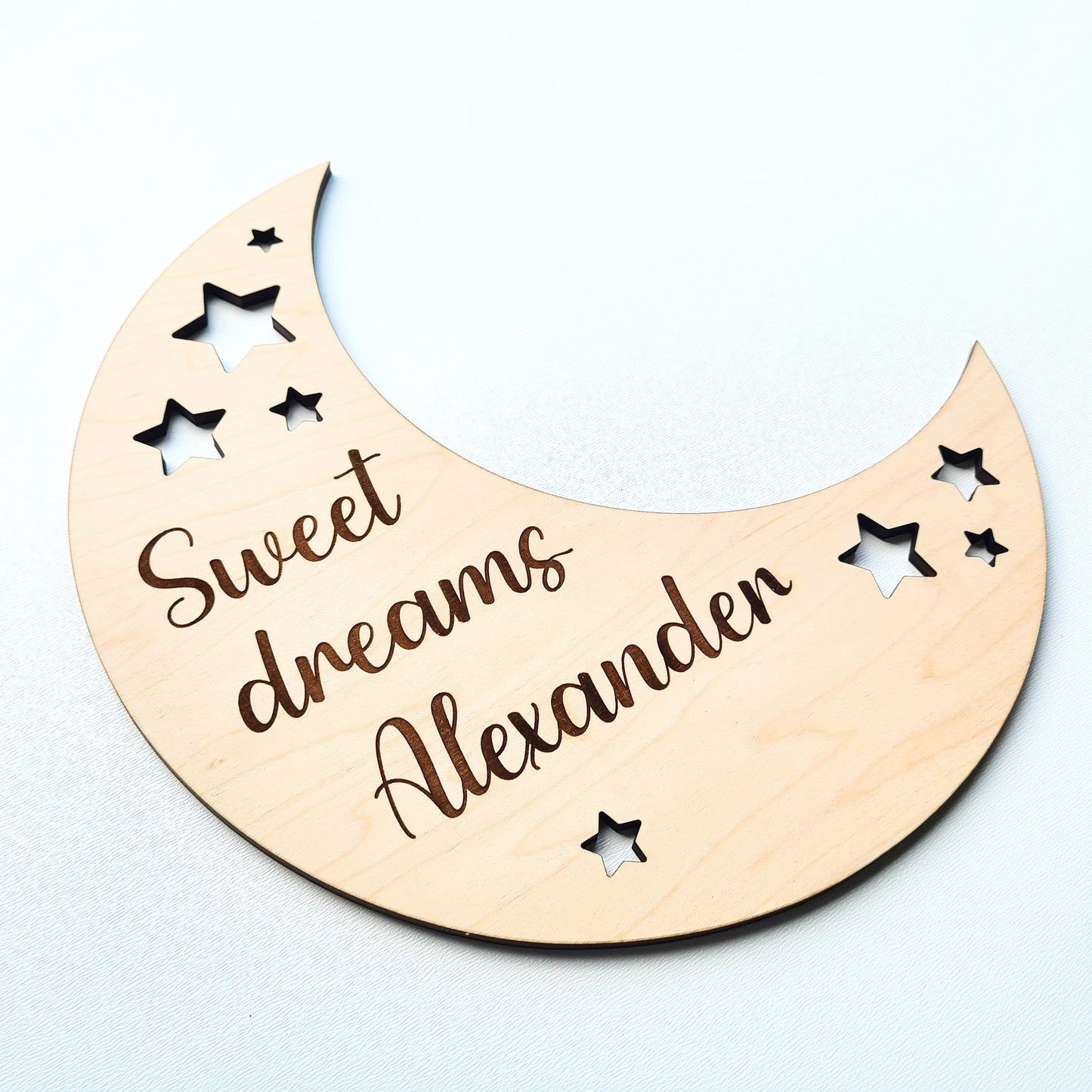 Personalized Moon and Stars Sign