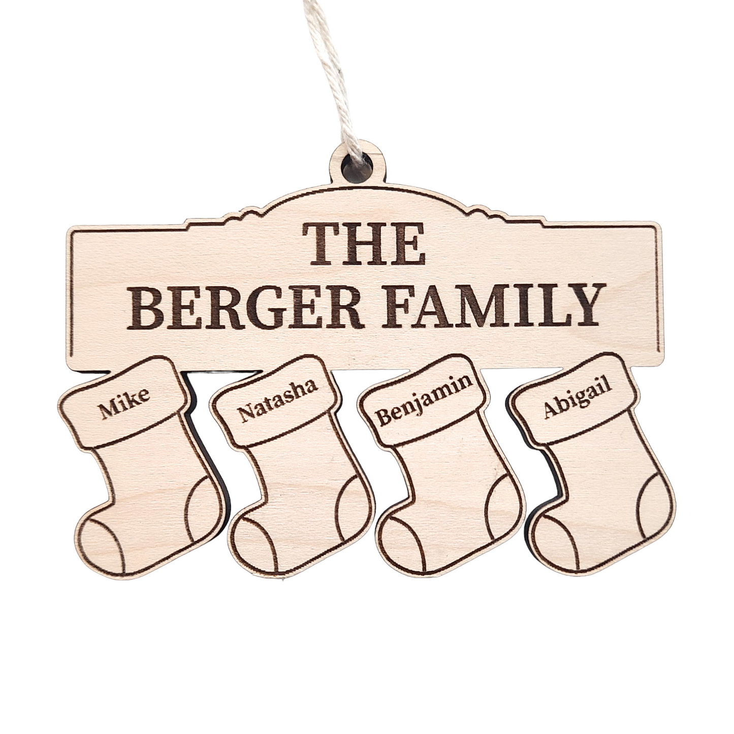 Personalized Family Stocking Ornament