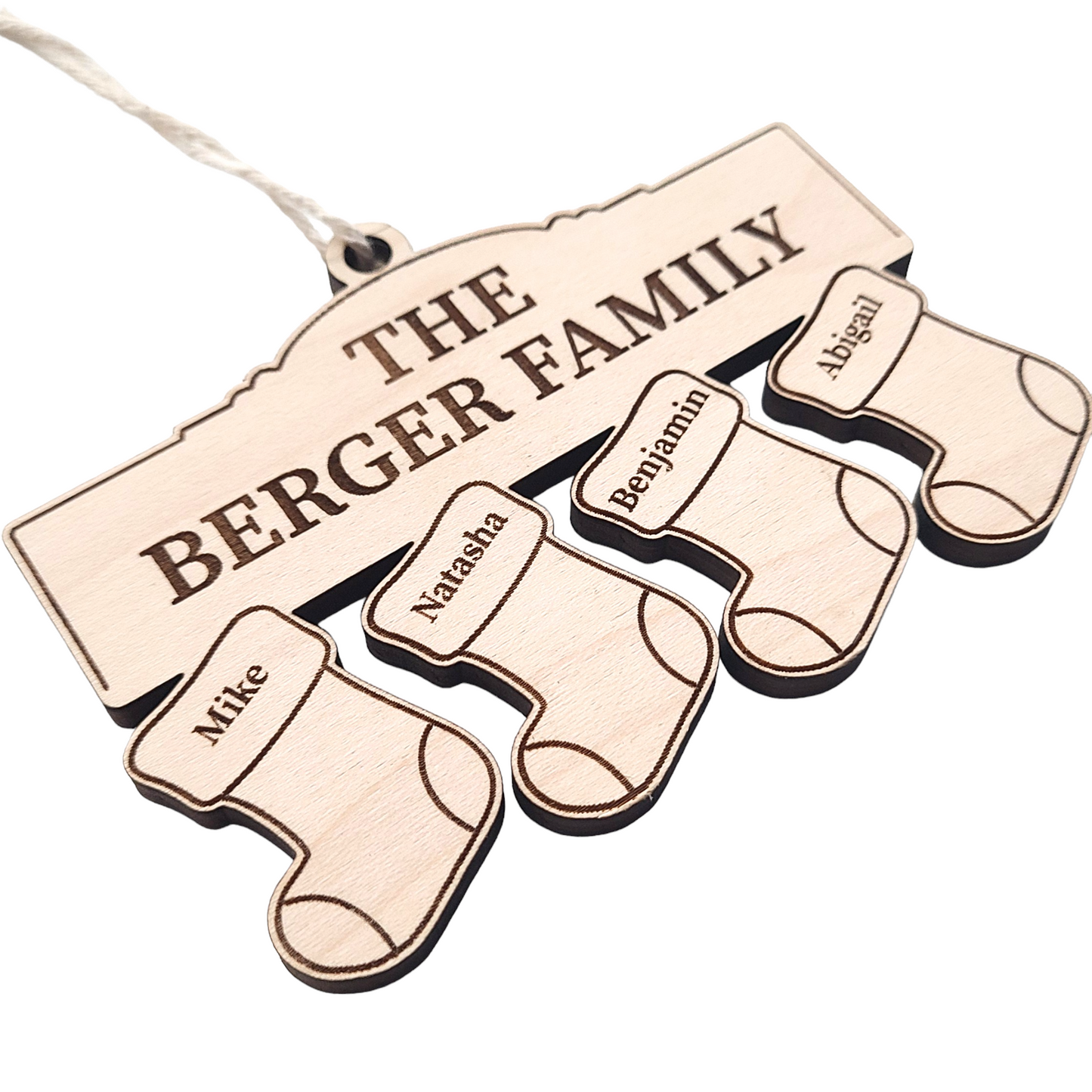 Personalized Family Stocking Ornament