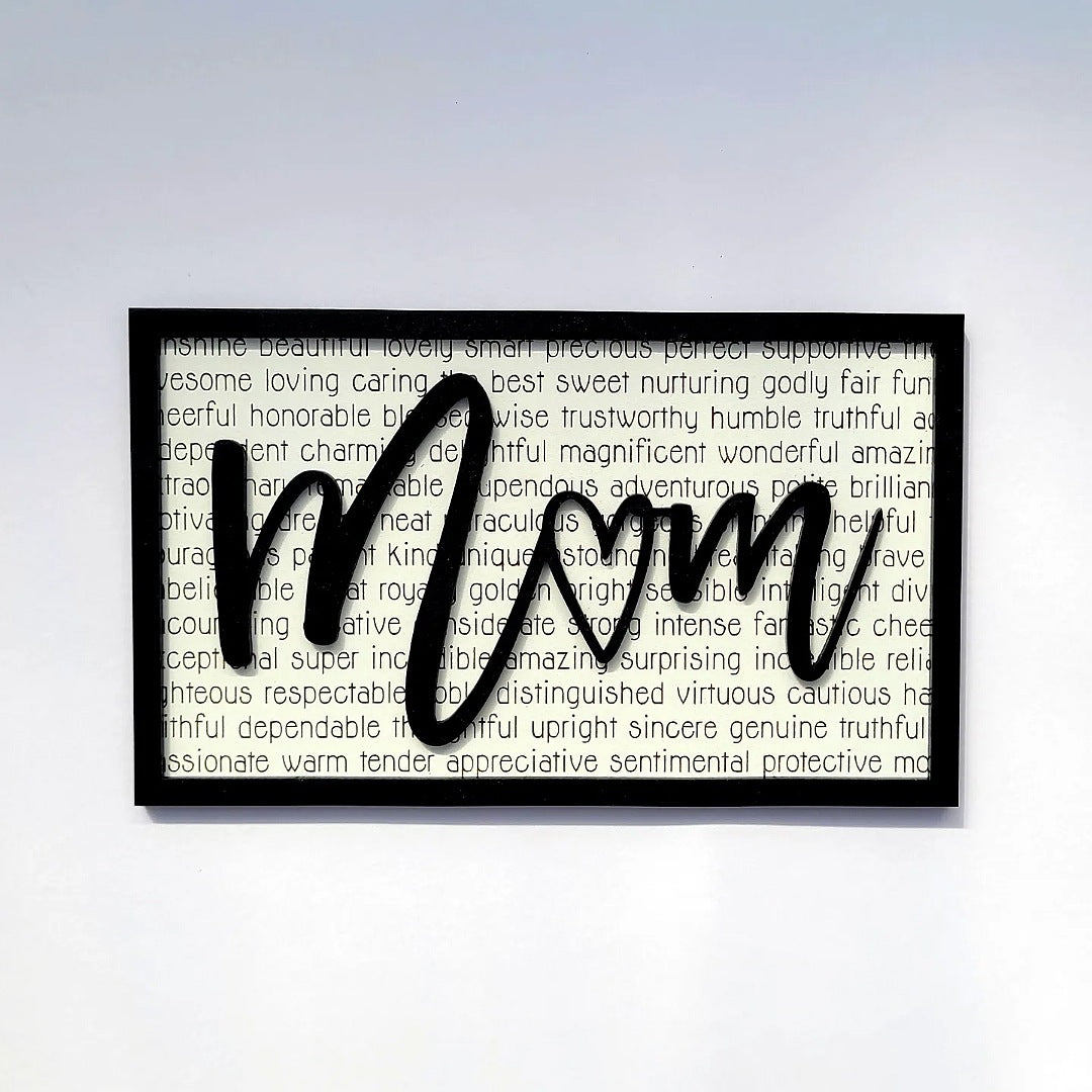 Words for Mom Sign