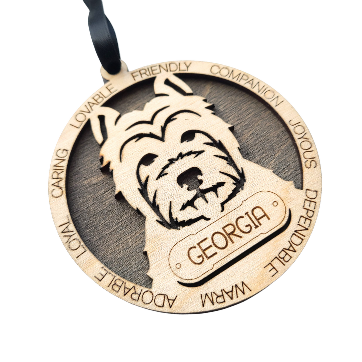 Personalized Dog Ornament - K to Z - Over 100 Breeds Available